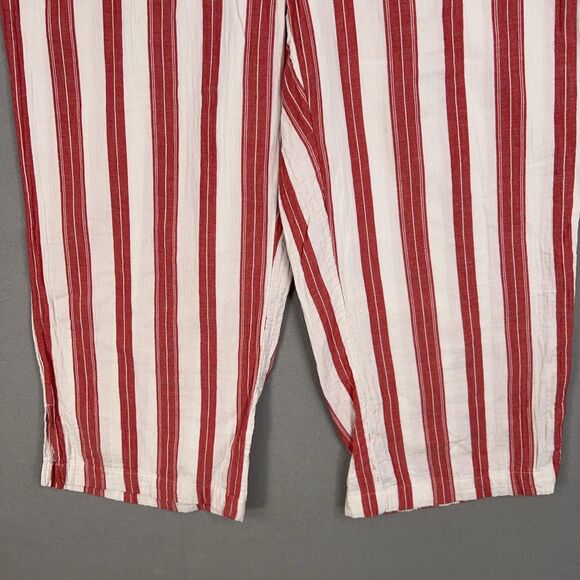 Old Navy Pants Womens 2X Red White Striped High Rise Wide Leg Comfort Waist - Picture 3 of 16